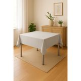 Miabella Home Kadife Kare Masa Örtüsü 140x140 | Şık, Yumuşak Dokulu, Yıkanabilir Masa Örtüsü