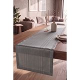 Miabella Home Masa Ranner 45 x 220 cm Runner Amerikan Servisi Keten Dokulu Masa Runner Dekoratif Runner - Gri