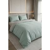 Miabella Home Pamuklu Çift Kişilik Nevresim Takımı Lastikli Çarşaflı Çift Kişilik Nevresim Takımı Nevresim Seti - Su Yeşili - 200 x 230 cm