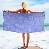 Miabella Home Plaj Havlusu Büyük Boy %100 Pamuk Vücut Havlusu Yumuşak Deniz Havlusu Peştemal Havlu - Mor - 70 x 150 cm