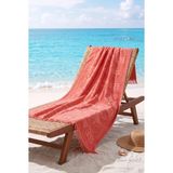 Miabella Home Plaj Havlusu Pamuk ,Hızlı Kuruyan,Yumuşak,Banyo Havlusu,Kenar Püsküllü Plaj Deniz Havlusu - Turuncu - 70 x 150 cm
