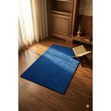 Miabella Home Seccade Diz Ağrıtmayan Kadife Kaymaz Taban Kabartmalı, Işlemeli, Özel Yumuşak Taban %100 Pamuk - Lacivert - 70 x 120 cm