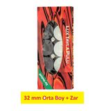 Miajima Melamin Orta Boy Tavla Pulu 32 Mm + 2 Adet Zar Hediyeli