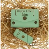 Miaju Açık Yeşil Deri Cüzdan Anahtarlık Takım
