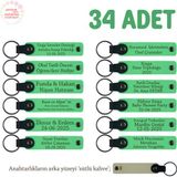 Miaju Bilim Ve Deney Atölyesine Katılım Hediyesi, 34'Lü Set, Kişisel Anahtarlık, Fıstık Yeşil & S Kahve