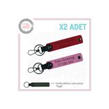 Miaju Kişisel Anahtarlık Set X2 – Taksi, Otomobil, Motosiklet İçin Plaka & İsim, Kırmızı-Pembe-Ysl
