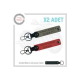 Miaju Kişisel Anahtarlık Set X2 – Taksi, Otomobil, Motosiklet İçin Plaka & İsim, Nar Çiçeği-Kül Gri-Syh