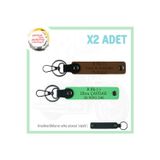 Miaju Motor Kulüplerine, İsim Plaka Ve B Rh (-) Kan Grubu Yazılı X2' Li Anahtarlık Set, Kahve-F Yeşil-Syh