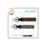 Miaju Motor Severlere, İsim Plaka Ve A Rh (-) Kan Grubu, Özel Tasarım X2 Anahtarlık Set, Kül Gri-Kahve-Gr