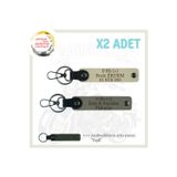 Miaju Motor Severlere Özel, İsim Plaka Ve 0 Rh (-) Kan Grubu Yazılı X2 Anahtarlık Set, Kül Gri-S Kahve-Ysl