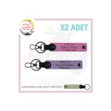 Miaju Motor Severlere Özel Tasarım, İsim Plaka Ve 0 Rh (+) Kan Grubu X2' Li Set Anahtarlık, Mor-Pembe-Sk