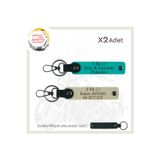 Miaju Motor Sürücüsüne, İsim Plaka Ve 0 Rh (-) Kan Grubu Yazılı X2 Anahtarlık Set, K Turkuaz-S Kahve-Syh