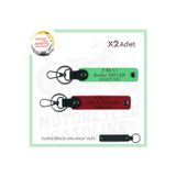 Miaju Motor Tutkunlarına, İsim Plaka Ve 0 Rh (-) Kan Grubu Yazılı X2 Anahtarlık Set, Kırmızı-F Yeşil-Syh