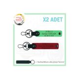 Miaju Motor Tutkunlarına, İsim Plaka Ve A Rh (-) Kan Grubu Yazılı X2 Anahtarlık Set, Kırmızı-F Yeşil-Laci