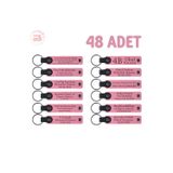 Miaju Pembe, Çocuk Partisi İçin Kişiselleştirilmiş Anahtarlık 48’Li Set, Gelen Herkese Özel Hediye