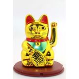 Miamantra Feng Shui El Sallayan Bereket Ve Şans Kedisi - Güneş Enerjili - Maneki Neko - 12 Cm