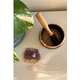 Miamantra Pirinç Tibet Ses Çanağı Buda Motifli-11 Cm/meditasyon Çanı, Yoga Çanı, Singing Bowl, Tokmaklı Set