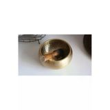 Miamantra Tibet Ses Çanağı - Düz Pirinç Dövme - 14 Cm
