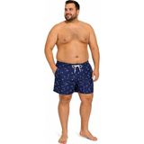 Miami Beach Büyük Beden Su Itici Özellikli Dijital Baskılı Erkek Plaj Deniz Şort Mayo // 410-LACIVERT - 5XL