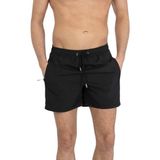 Miami Beach Siyah Büyük Beden Su Itici Özellikli Düz Renk Basic Erkek Plaj Deniz Şort Mayo - 2204-SIYAH - 4XL