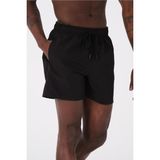 Miami Beach Siyah Su Itici Özellikli Düz Renk Basic Erkek Plaj Deniz Şort Mayo - DG300-SIYAH - 2XL