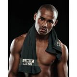 Miami Beach Spor Havlusu Pamuklu (30 x 100CM) Gym Fitness Havlusu Golf Boks Tenis Havlusu - Siyah - 30 x 100 cm