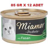 Miamor 12x85 gr Pastete Sülünlü Konserve Kedi Maması