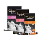 Miamor 3 Çeşit Kedi Kreması 6 x 15 gr 3'lü Paket Somonlu, Ciğerli ve Maltlı Lezzetler