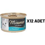 Miamor 85 grx12 Adet Kedi Ton Balıklı Pastete