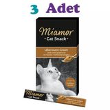 Miamor Leberwurst Cream Ciğerli Kedi Ödül Maması 6×15G (3 Adet)