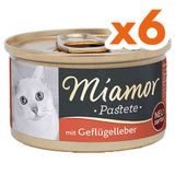 Miamor Pastete Ciğerli Konserve Yetişkin 6x85 gr Kedi Maması