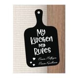 Miana Lazer Ahşap My Kitchen My Rules Mutfak Tabelası Ahşap Oda Tabelası Benim Mutfağım Benim Kurallarım Yazısı