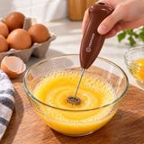 Mianna Pilli Süt Köpürtücü Yumurta Çırpıcı Mini Mikser Kahve Köpürtücü Karıştırıcı - Kahverengi