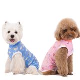 Miaododo 2 Paket Pet Köpek Kurtarma Tulum Ameliyat Sonrası Köpekler Kediler için, Köpek Karın Yaraları Bandajlar Koni E-Yaka Alternatifi. (Mavi, M)