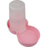 Miapet 1,5 lt Yuvarlak Pembe Hazneli Plastik Kedi-Köpek Mama ve Su Kabı