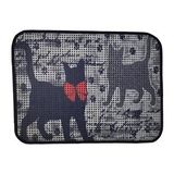 Miapet Elekli Desenli Patiler 60x45 cm Kedi Tuvalet Önü Paspası