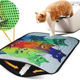 Miapet Elekli Desenli Yedi Kedi 60x45 cm Kedi Tuvalet Önü Paspası