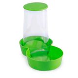 Miapet Hazneli Plastik Kedi-Köpek Kapaklı Mama ve Su Kabı 1,5 Lt Yuvarlak Yeşil