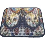 Miapet Miapet Elekli Desenli Kedi Tuvalet Önü Paspası 60 x 45 cm Beyaz Kedi