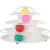 Miapet Miapet Tower Of Tracks 4 Katlı Yuvarlak Kedi Oyuncağı 24 x 13 cm Beyaz - Çok Renkli