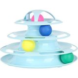 Miapet Tower Of Tracks 4 Katlı Yuvarlak Kedi Oyuncağı 24 x 13 cm Pembe - Mavi