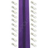 Miapollo T5 Plastikdiş Fermuar Mor Fermuar ve Başlık (10MT Fermuar 20 Adet Başlık) - 130-Krem Rengi