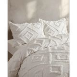 Miar home perde tekstil Miar Krem Şönil Iskandinav Yatak Örtüsü Takımı 250 x 260 cm - Valonlu Model 2 Adet 50 x 70 Yastık Kılıfı - Ekru