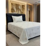 Miar home perde tekstil Miar Tek Kişilik Desenli Yatak Örtüsü Seti 1 Adet Yastık Kılıfı Dahil 180 x 260 - Altın - 180 x 260 cm