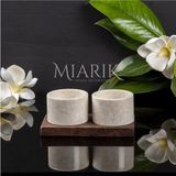 Miarik Design Dekoratif Bej Mermer Baharatlık