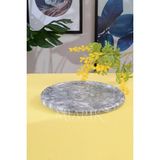 Miarik Design Dekoratif Mermer Oval Tepsi Servis Sunum Tabağı