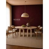 Miarik Design Eliz Traverten Yemek Masası - Köşe Yuvarlak Kesim, Traverten U/n Ayak