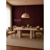 Miarik Design Hamlet Traverten Yemek Masası - Dikdörtgen Kesim, Traverten Küme Ayak
