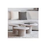 MIARIK DESIGN Ivondak - Traverten 3lu Orta Sehpa