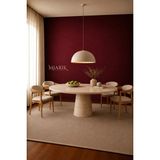 MIARIK DESIGN Jozef-Traverten Mermer Yuvarlak Tek Huni Ayak Yemek Masası